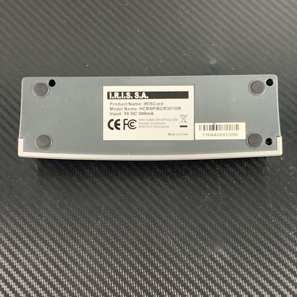 IRISCard HCRSPIBCR301GR Business Card Scanner Reader w/ USB Cable - Picture 3 of 6